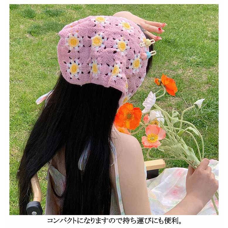 バブーシュカ 子供 レース 三角巾 ヘアバンド レデイース