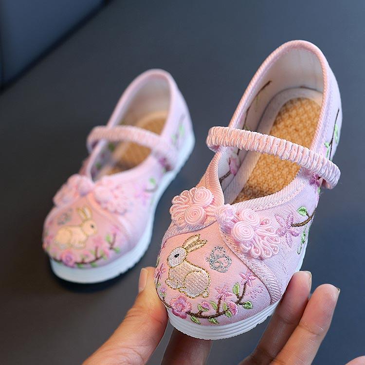 楽ちん靴 七五三 女の子 草履 履物 着物 和服 刺繍 歩きやすい うさぎ