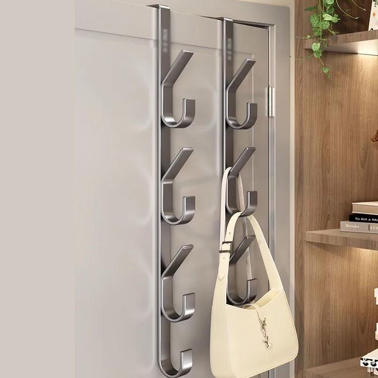 ドアフックドアハンガー 2本 帽子掛け コート掛け 4段フック ブラック Amazon | HareGawa ドアフックドアハンガー 2セット扉フック