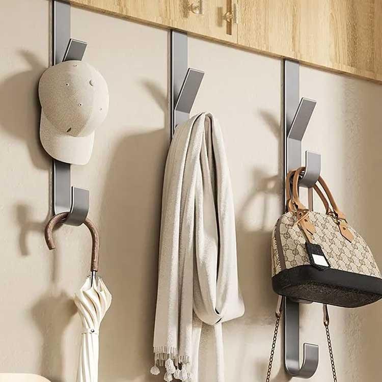 ドアフックドアハンガー 2本 帽子掛け コート掛け 4段フック ブラック Amazon | HareGawa ドアフックドアハンガー 2セット扉フック