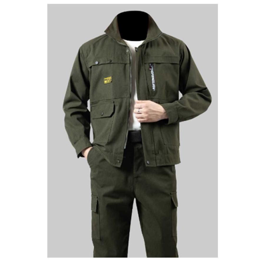 2点セット 現場 カーゴパンツ メンズ ジャケット ミリタリー 工場 上下