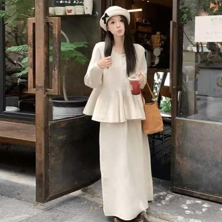 お宮参り ニットセットアップ 上下セット タイトスカート トップス