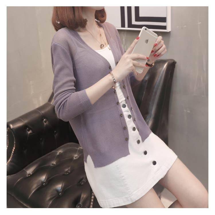 サマーカーディガン レディース ニットカーディガン カーディガン Vネック 長袖 薄手 リブニット 薄手ニット 肩掛け 冷房対策 トップス ゆったり |  | 12