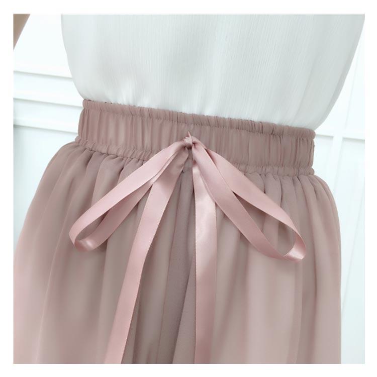 ワイドパンツ レディース シフォンパンツ 七分丈パンツ ガウチョパンツ スカンツ 透け感 ウエストゴム ウエストリボン 無地 ゆったり お洒落 キレイ |  | 11