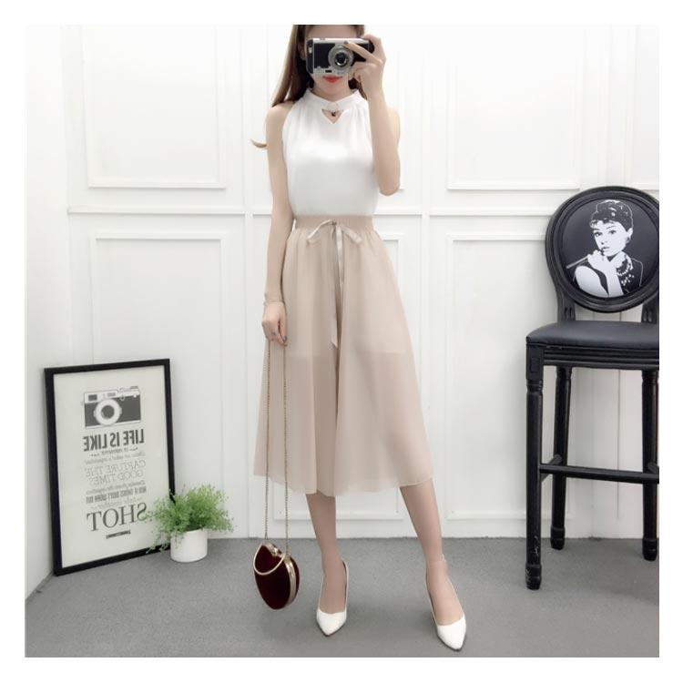 ワイドパンツ レディース シフォンパンツ 七分丈パンツ ガウチョパンツ スカンツ 透け感 ウエストゴム ウエストリボン 無地 ゆったり お洒落 キレイ |  | 15