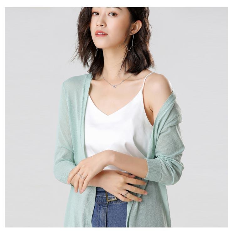 サマーニット レディース カーディガン ニットカーディガン サマーカーディガン ロング丈カーディガン 薄手 無地 冷房対策 ゆるいカーディガン カジュ |  | 10