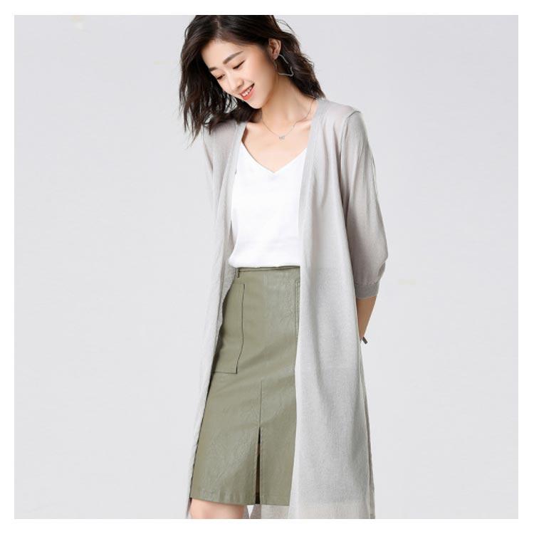 サマーニット レディース カーディガン ニットカーディガン サマーカーディガン ロング丈カーディガン 薄手 無地 冷房対策 ゆるいカーディガン カジュ |  | 12