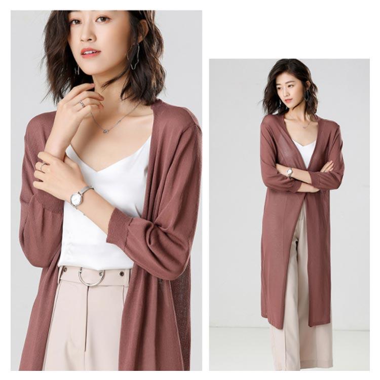 サマーニット レディース カーディガン ニットカーディガン サマーカーディガン ロング丈カーディガン 薄手 無地 冷房対策 ゆるいカーディガン カジュ |  | 16