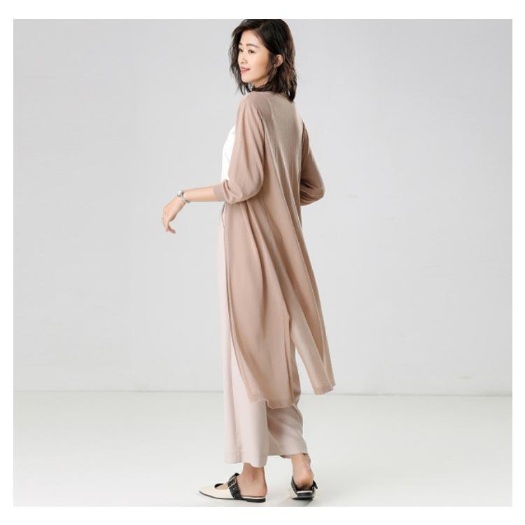 サマーニット レディース カーディガン ニットカーディガン サマーカーディガン ロング丈カーディガン 薄手 無地 冷房対策 ゆるいカーディガン カジュ |  | 17