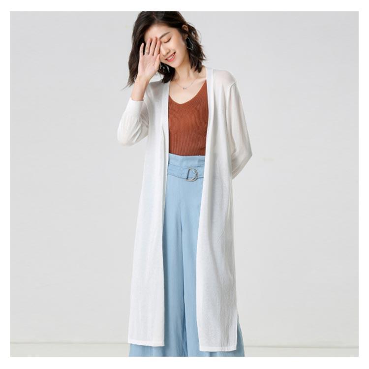 サマーニット レディース カーディガン ニットカーディガン サマーカーディガン ロング丈カーディガン 薄手 無地 冷房対策 ゆるいカーディガン カジュ |  | 18
