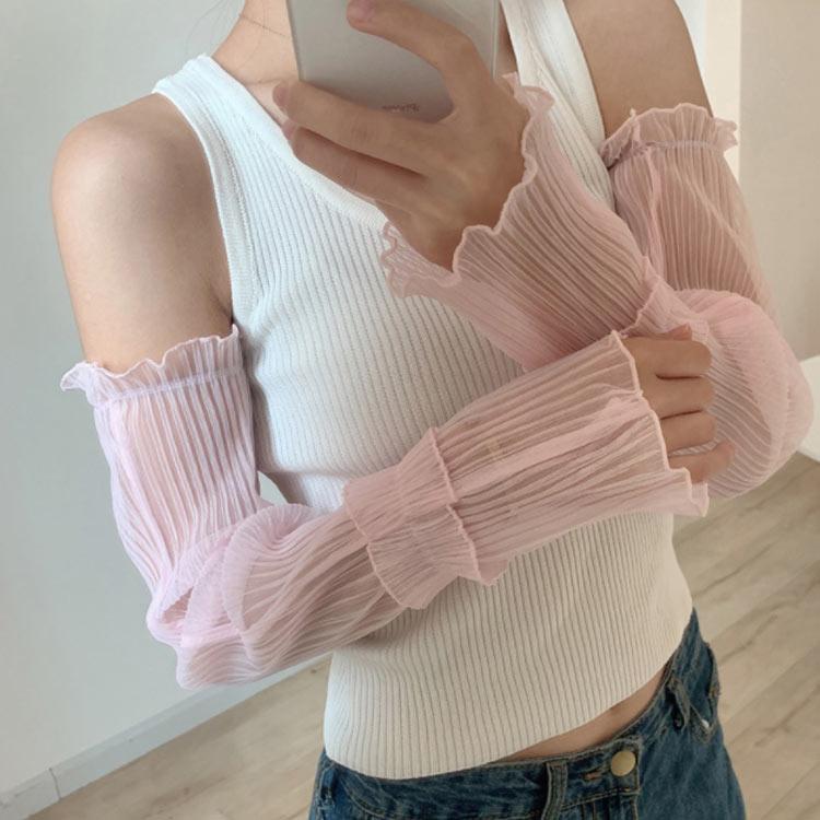 アームカバー レディース 女性 手袋 グローブ ロング UVカット 接触冷感 紫外線対策 クシュクシュ軽量 指なし レース 涼しい 冷え対策 日焼け対 |  | 01