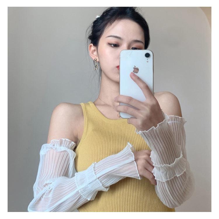 アームカバー レディース 女性 手袋 グローブ ロング UVカット 接触冷感 紫外線対策 クシュクシュ軽量 指なし レース 涼しい 冷え対策 日焼け対 |  | 08