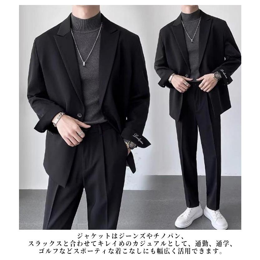 メンズ スーツ セットアップ テーラードジャケット ロングパンツ メンズ スーツ セットアップ テーラードジャケット ロングパンツ