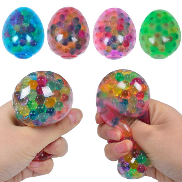 4個セット スクイーズボール 卵 多色 玩具 おもちゃ ストレス解消 発散