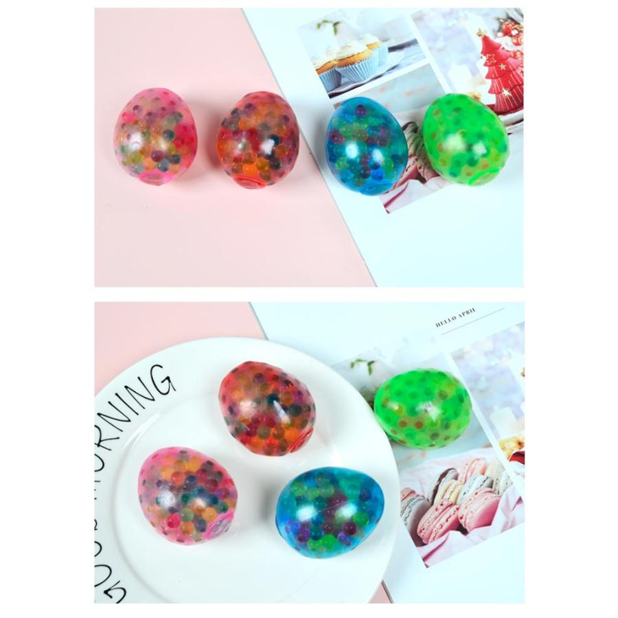 4個セット スクイーズボール 卵 多色 玩具 おもちゃ ストレス解消 発散