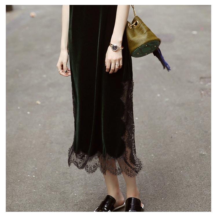 ベロアワンピース キャミソールワンピース タイトワンピース