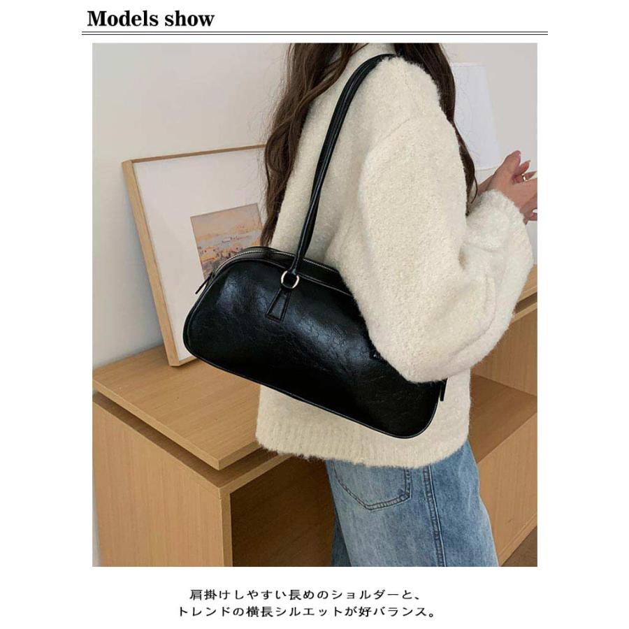 LightRise レディース 本革 横長 ミニ ボストンバッグ ロングハンドル おしゃれ 可愛い女性用のニッチなデザインシング 横長 フェイクレザー 鞄 トートバッグ ボストンバッグ レディース 軽量 ミニバッグ ロングハンドル きれいめ 大容量 合成皮革 ショルダーバッグ カ