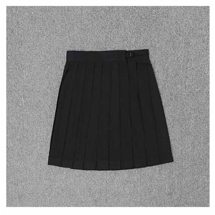 スカート ショートパンツ 43cm プリーツ 無地 黒 ロング丈 紺 60cm