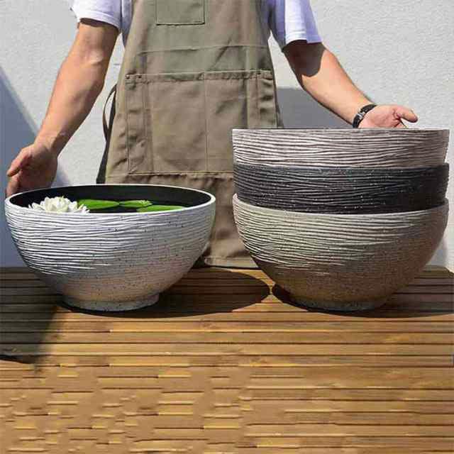 睡蓮鉢 厚手 プラスチック アクアリューム 送料無料 すいれん鉢 水鉢