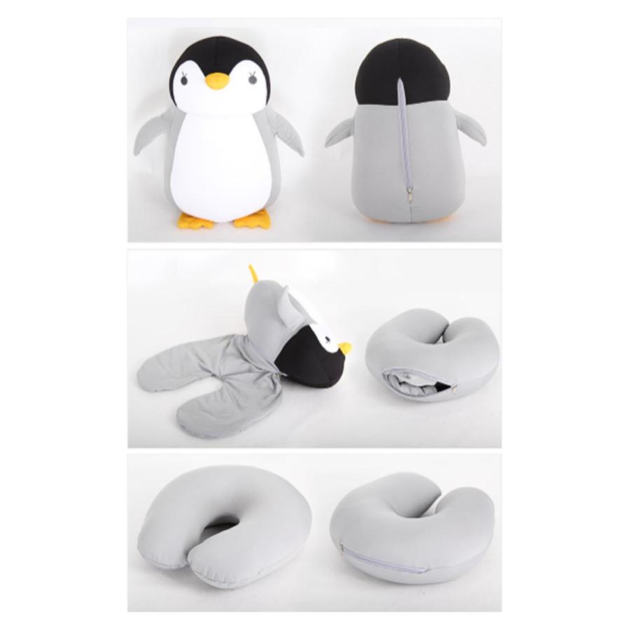 2way U型マクラ ネックピロー 子供 猫 ぬいぐるみ 携帯 首枕 クジラ