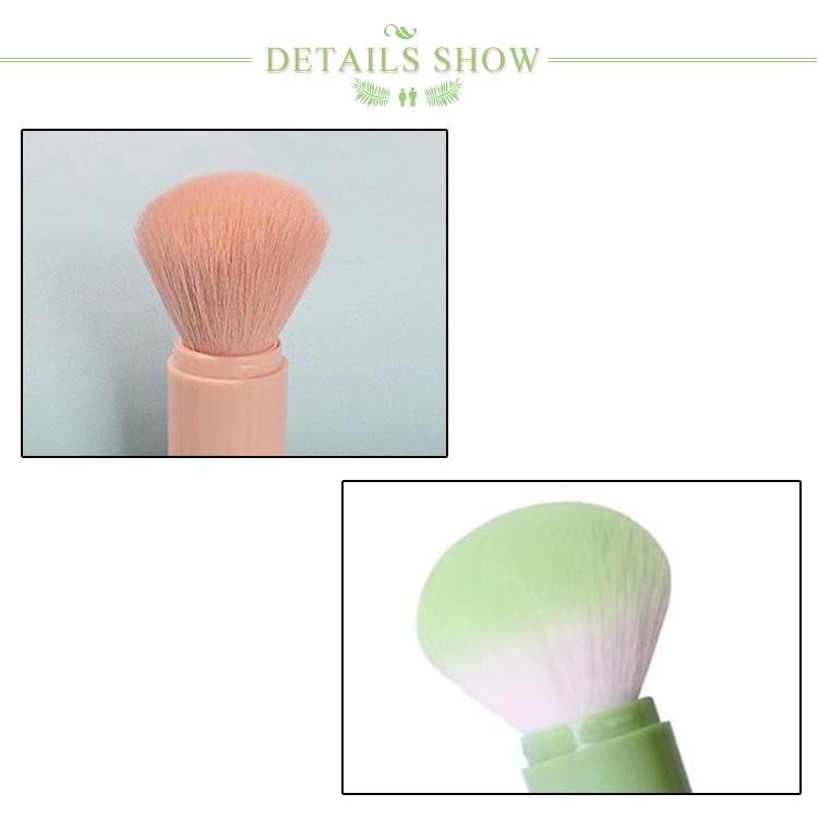 メイクブラシ 4本入り キャップ付き パウダーブラシ コンパクト 化粧筆