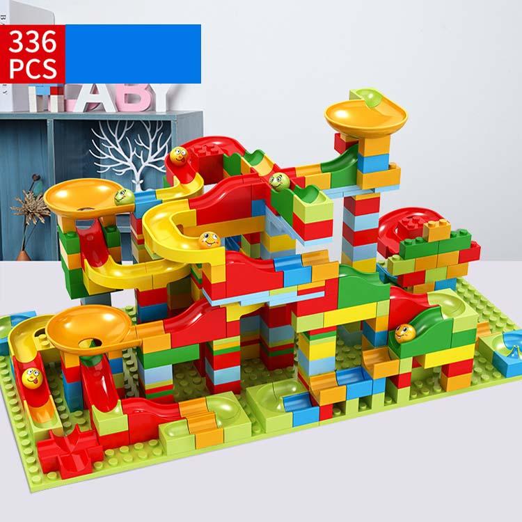 ボールコースター 336ピース プレート付き ビー玉転がし ボールコースター スロープ スロープトイ