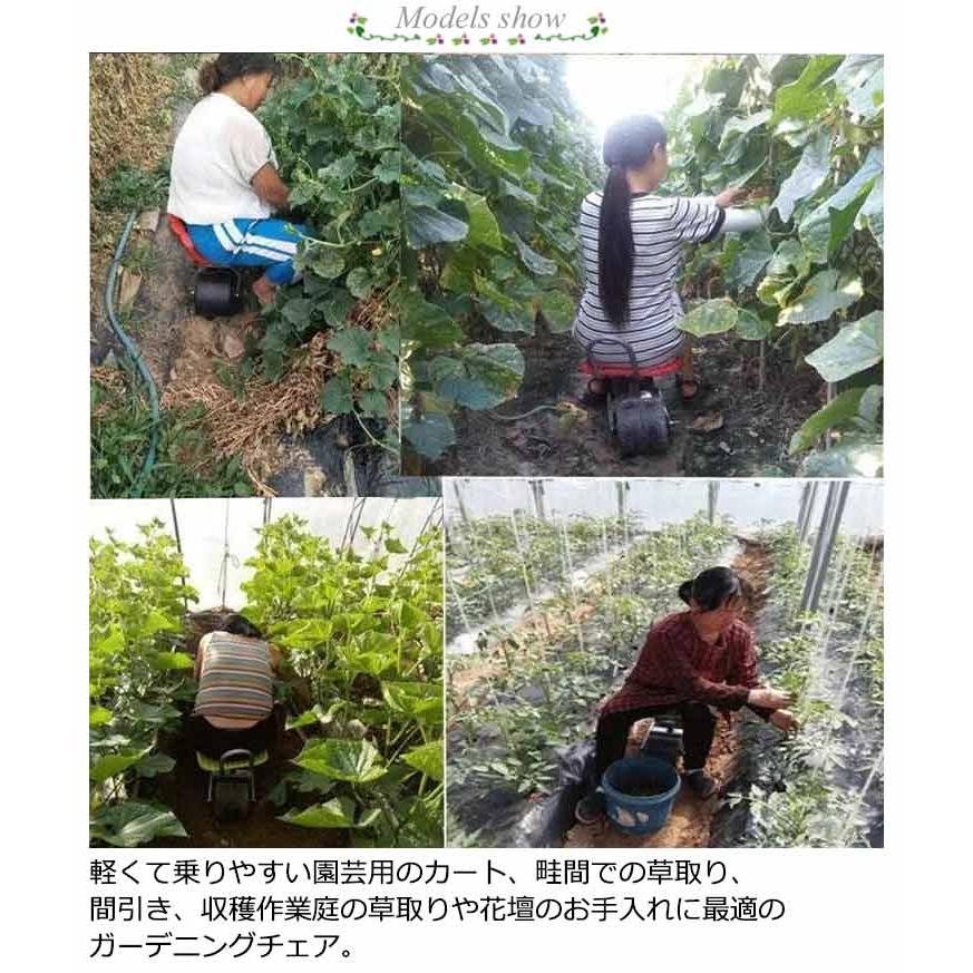 選べる3タイプ 腰掛け台車 座面高さ調節 大型タイヤ付き 回転式 作業イス ガーデンチェアー 農作業用 椅子 イス 背もたれ付き 腰掛 コロコロ移動ラ |  | 07