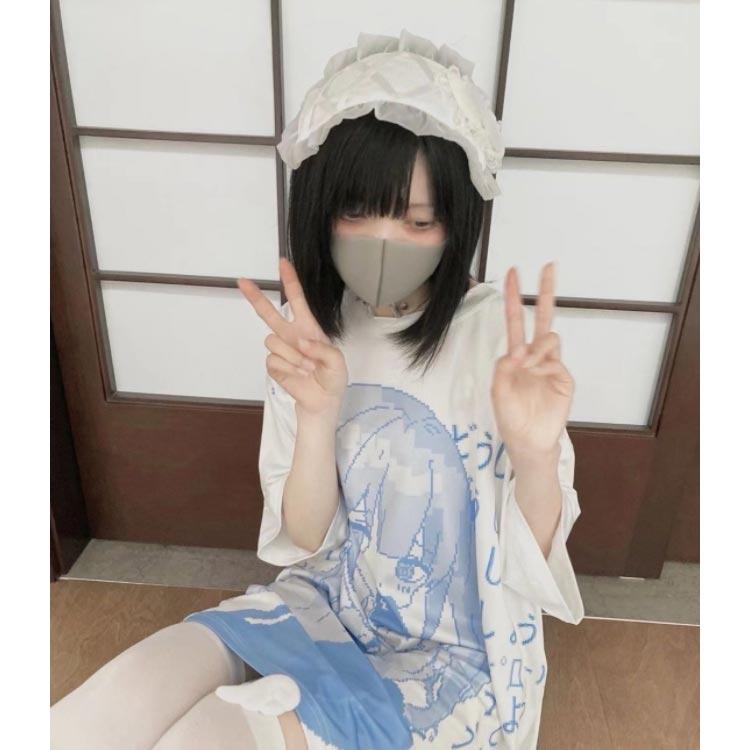 地雷系 カットソー 服 病みかわいい ギャル レディース Tシャツ