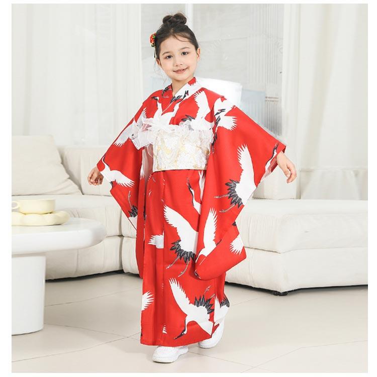 女児 女の子 5点セット 3歳 7歳 着物 キッズ 七才 レトロ 四つ身
