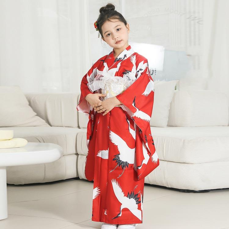女児 女の子 5点セット 3歳 7歳 着物 キッズ 七才 レトロ 四つ身