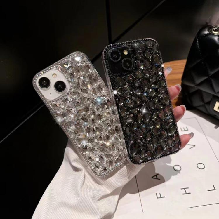 キラキラ iphone16 ラインストーン ストーン Pro 耐衝撃 ケース