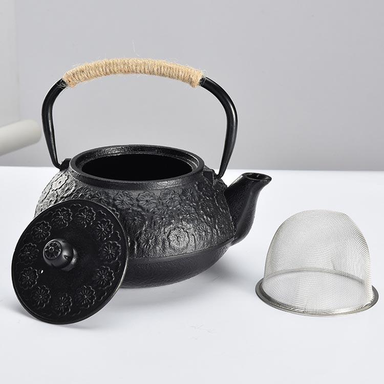 桜柄 鉄瓶 1000ml おしゃれ 急須 鉄びん ih 直火 さくら柄 白湯 やかん