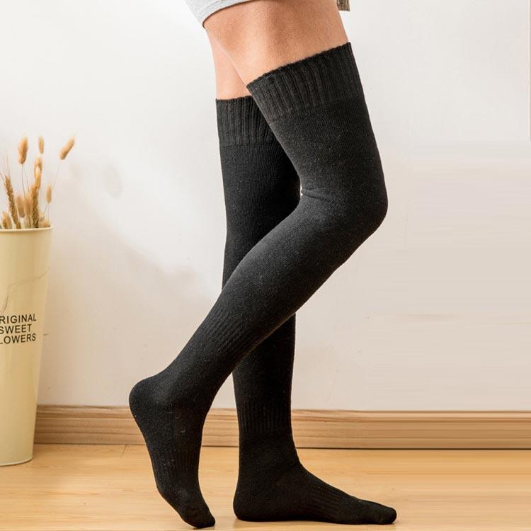 ニーハイソックス 極厚 冬用 ソックス あたたかい オーバー  