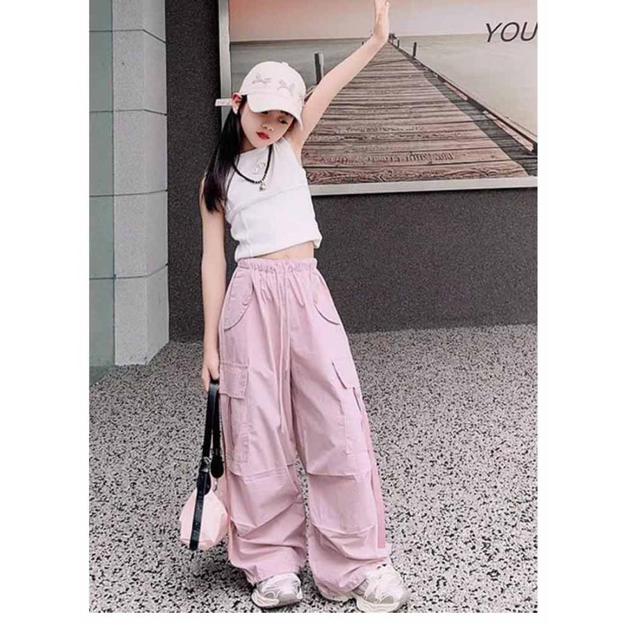 子ども服 カーゴパンツ ヒップホップ hiohop キッズ 女の子 ダンス衣装