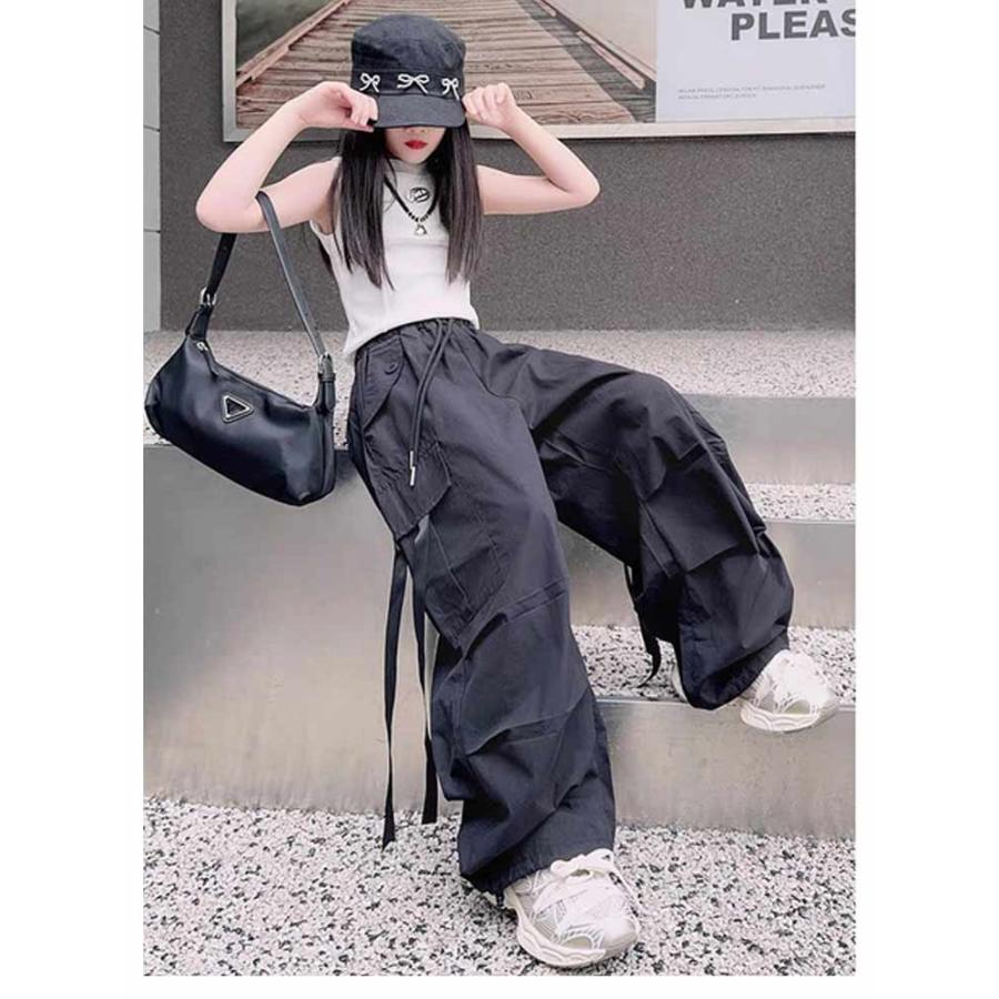 【たぴこ】オーダーキッズパンツ 子ども服 カーゴパンツ ヒップホップ hiohop キッズ 女の子 ダンス衣装