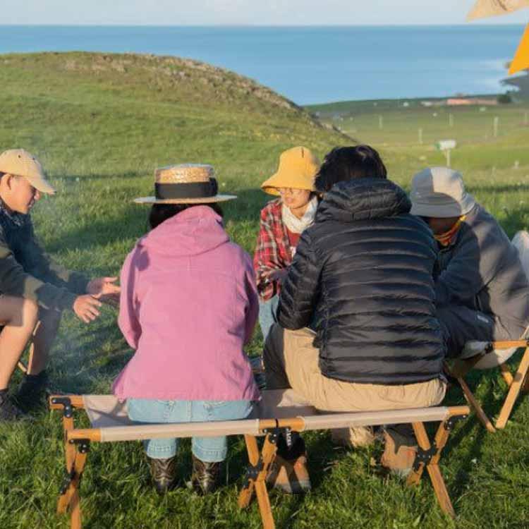 折りたたみ コンパクトベンチ ローチェア 軽量 2人掛け アウトドア