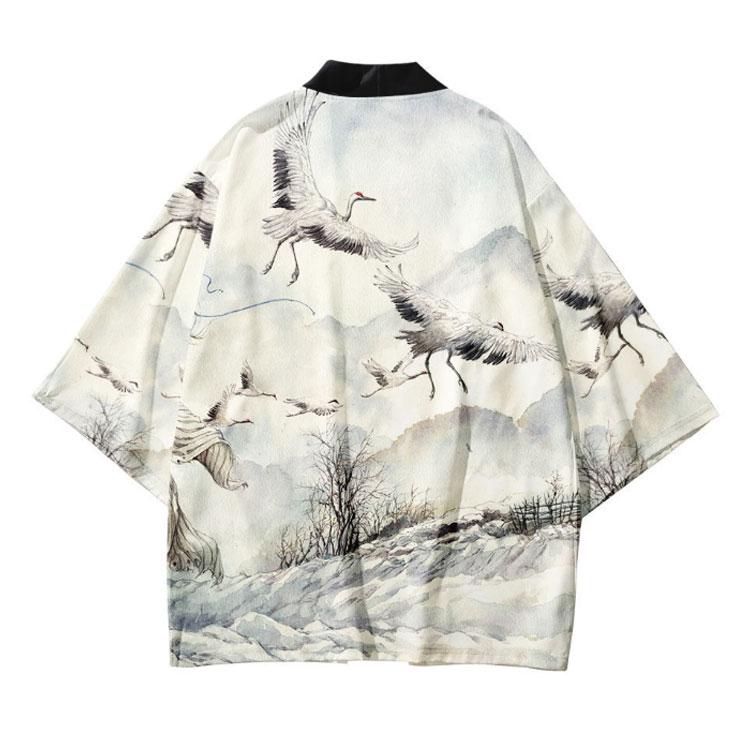 半天 ハッピ 桜 キッズ 送料無料 半纏 子供 カーディガン 大人 鶴 法被