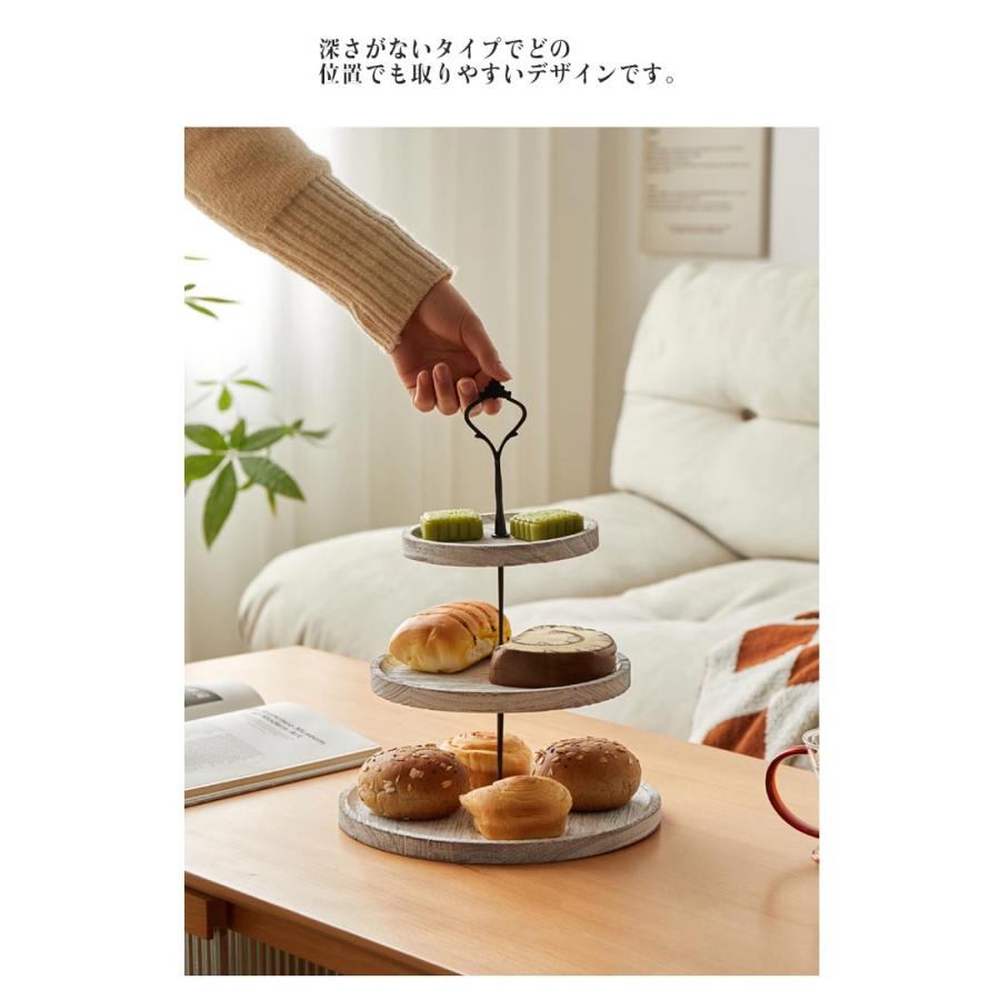 カフェ アフタヌーンティー 3段 ケーキスタンド セラミックデザート