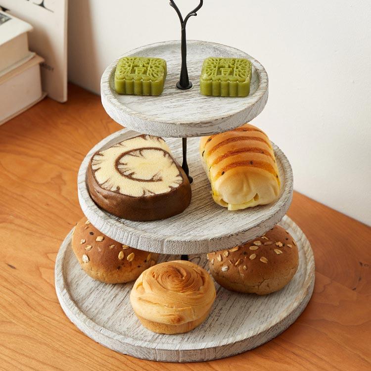 アフタヌーンティー 木製 スタンド デザートスタンド ケーキトレイ