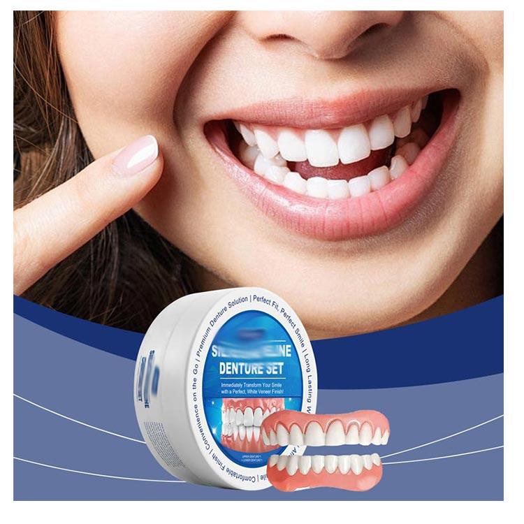 上下セット 義歯 シリコン 調整可能な付け歯 着脱可能な美白付け歯