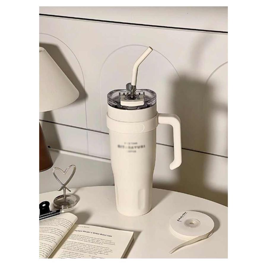 1L 保温 1000ML 保冷 ストロー付きタンブラー ストロー付き タンブラー