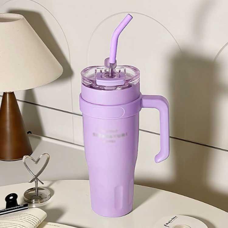 1L 保温 1000ML 保冷 ストロー付きタンブラー ストロー付き タンブラー