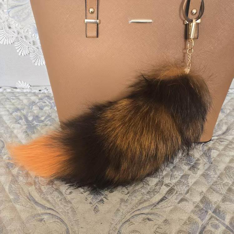 尻尾 キーホルダー しっぽ フェイクファー 狐のしっぽ 長さ30cm/40cm
