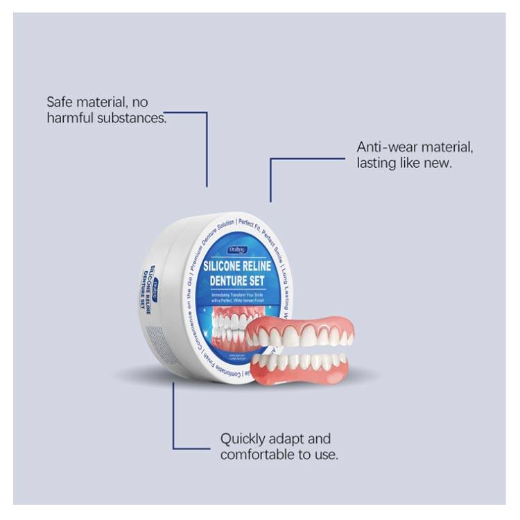 つけ歯 シリコン 着脱可能な美白付け歯 入れ歯 下歯 上下 上下セット