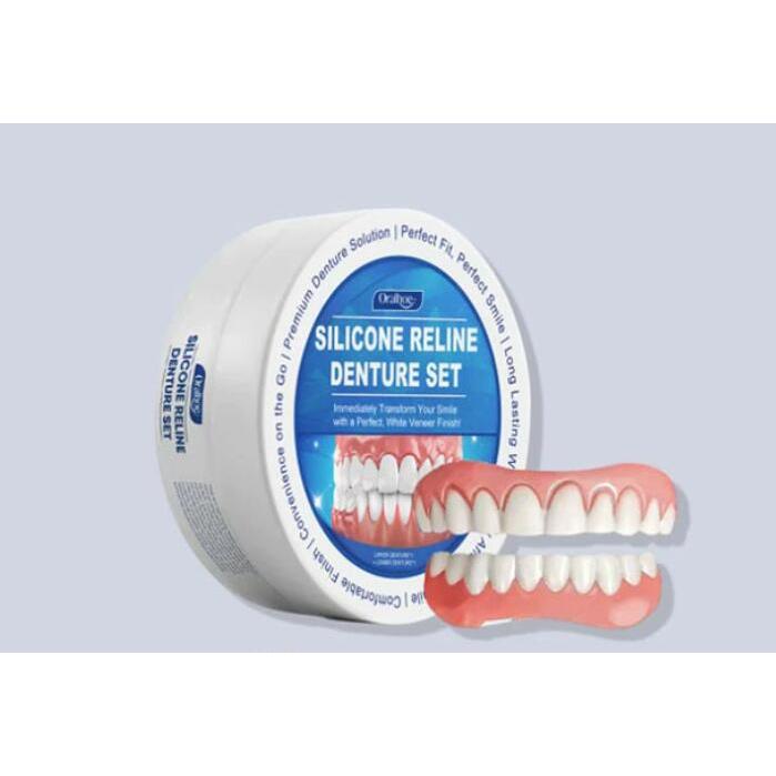 つけ歯 シリコン 着脱可能な美白付け歯 入れ歯 下歯 上下 上下セット