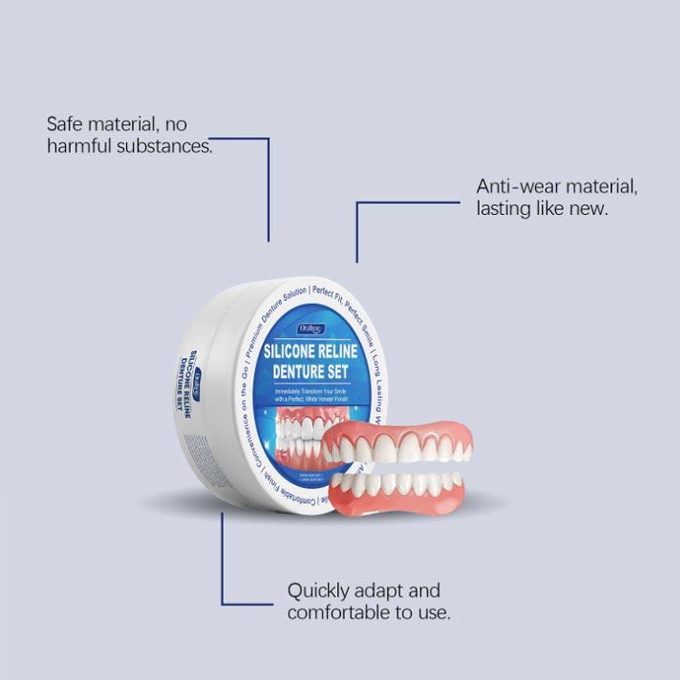 つけ歯 シリコン 着脱可能な美白付け歯 入れ歯 下歯 上下 上下セット