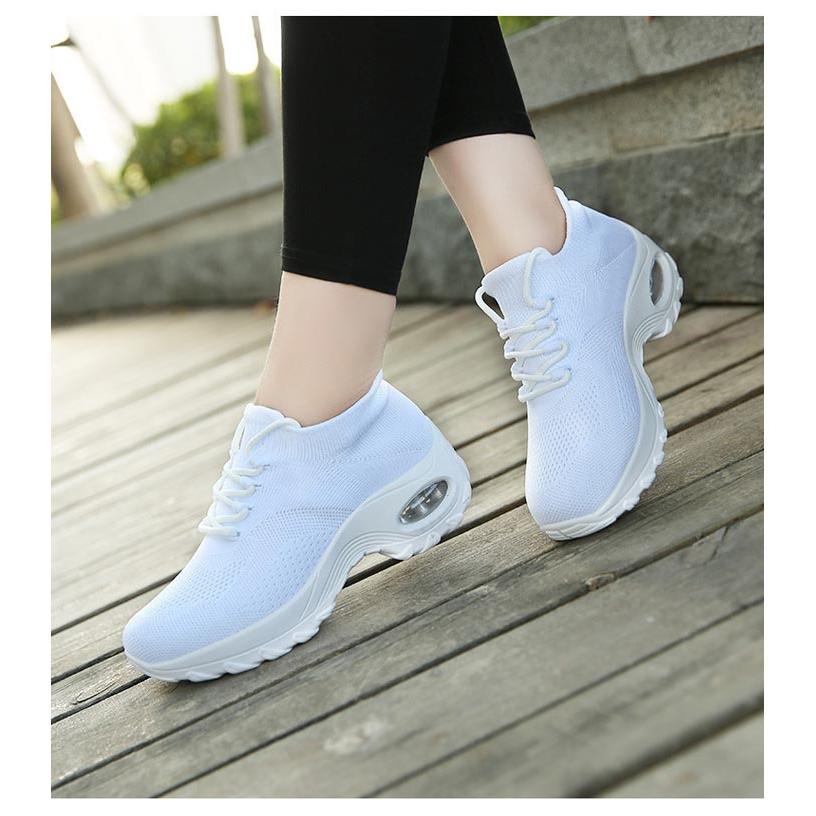 全9色 新型厚底エアークッションシューズ ウォーキングシューズ 6cm