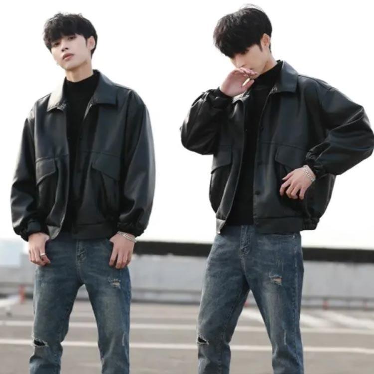 ライダース ジャケット レザージャケット メンズ PUレザー ジャンパー