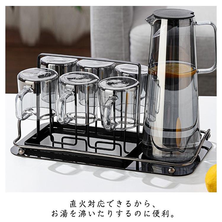 耐熱ガラス ガラスポット 直火OK ガラスケトル 麦茶ポット 1.8リットル