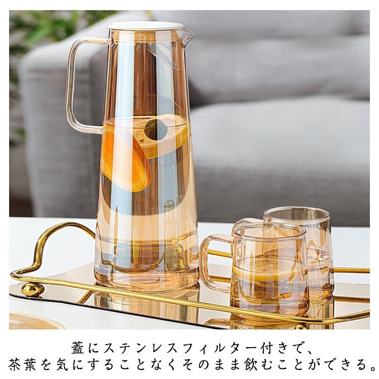 耐熱ガラス ガラスポット 直火OK ガラスケトル 麦茶ポット 1.8リットル